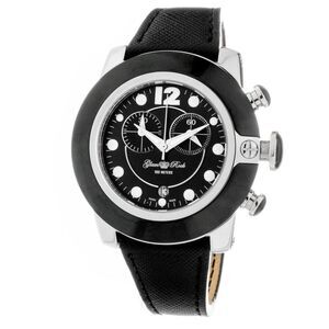 GLAM ROCK Black Leather Dress Women's Watch
